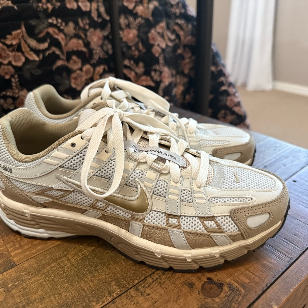 Nike Beige and White Athletic Shoes